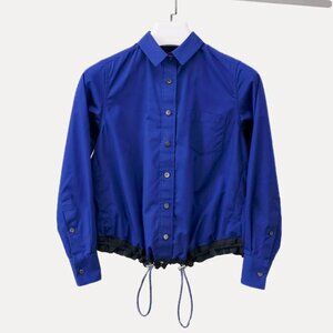 Sacai Luck SS/15 Blue Drawstring Button Up Shirt